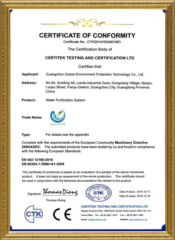 Ocpuritech Brand NSF,CE Certificate flow control valve LED colorful screen factory