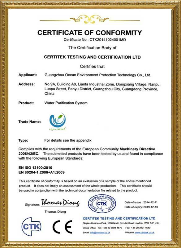 Wholesale CE Certificate ro machine Ocpuritech Brand