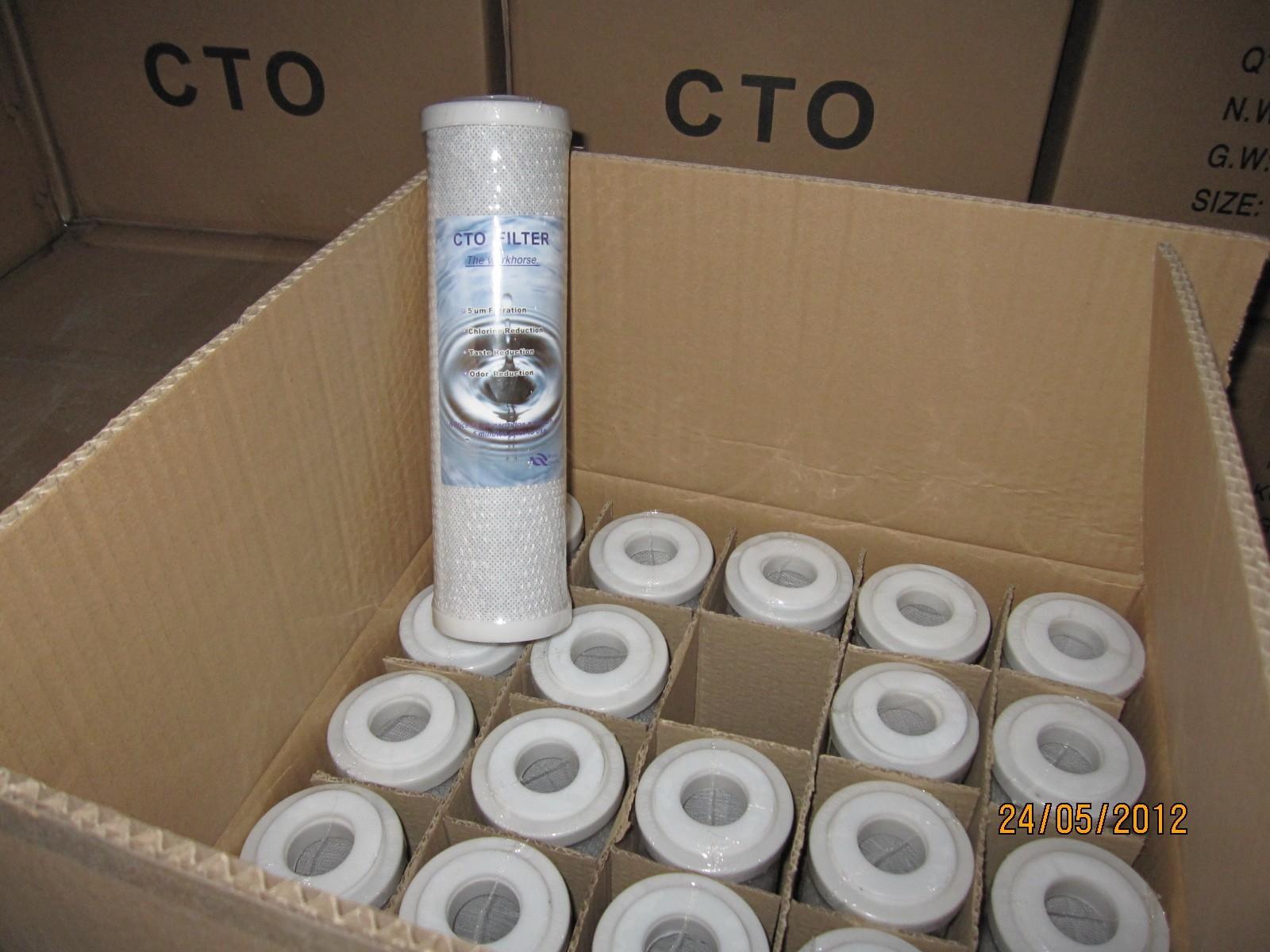 CTO activated carbon water filter cartridge